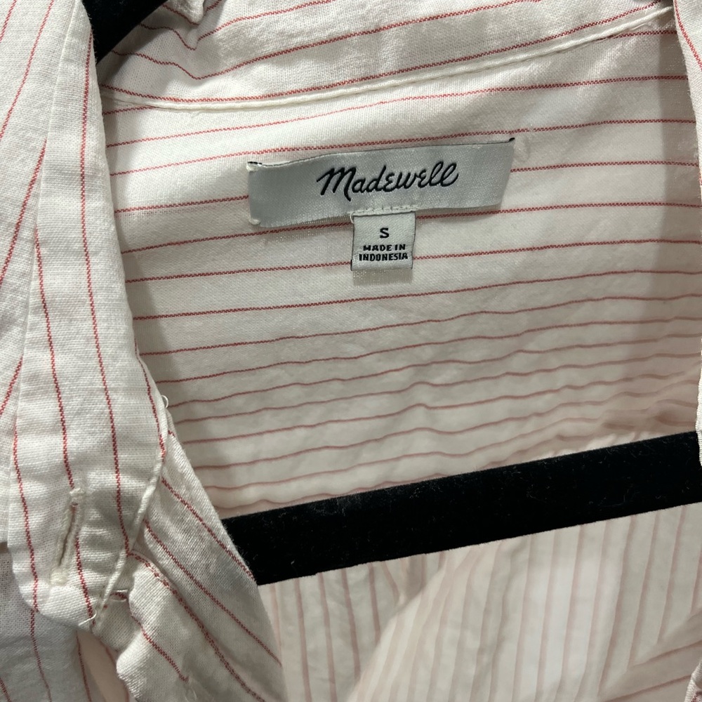 MADEWELL STRIPE BUTTON TOP - Picture 3 of 16